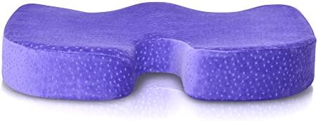Aeris Memory Foam Seat Cushion - Best High-density Visco Elastic Car Pillow with Machine Washable Plush Velour Cover - Auto Seat Pad - Chair Pad Ideal for Car Seats, Office, Kitchen, Computer Seats, Sofa and Any Other Chairs - Lifetime Free Replacement Guarantee.