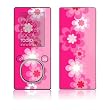 Retro Pink Flowers Design Zune 4GB / 8GB / 16G Skin Decal Protective Sticker
