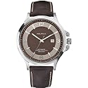 Nautica A35512G Gents Brown Dial Stainless Steel Case Brown Leather Strap Watch