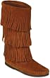 Ladies' Minnetonka Moccasins 3 Layer Fringe Calf Hi Boot
