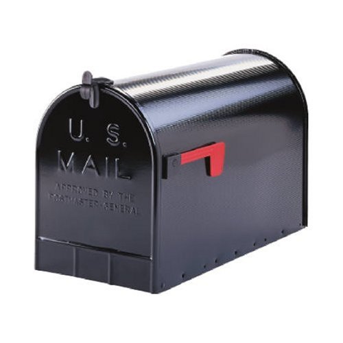 Solar ST200B00 Group Jumbo Size Steel Rural Mailbox, Black