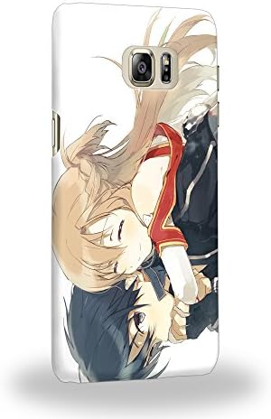 Case88 Premium Designs Sword Art Online SAO Kirito & Asuna Protective Snap-on Hard Back Case Cover for Samsung Galaxy S6 Edge Plus (Not Normal S6 Edge !)