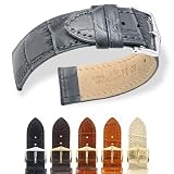 HIRSCH Duke XL, Alligator Grain, 80 Blue, 22 mm, Steel Buckle