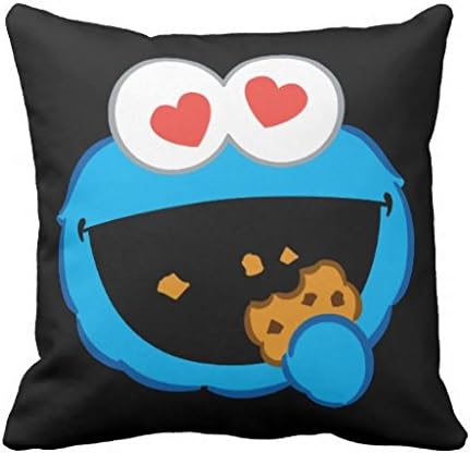 Cookie Smiling Face With Heart Shaped Eyes 18*18 pillow Case