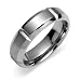 Beveled Edge Notched 7mm Comfort Fit Mens Tungsten Carbide Wedding Band Ring Size 12