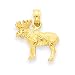 14k Moose Pendant