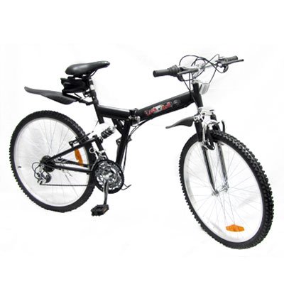 21 Speed Folding Mountain Bike w/ Suspension Frame