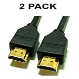 Two-Pack of 6-Feet 2-MeterGold-Plated HDMI Cable 1.3b 28 Gauge - Male to Male for Bluray PS3 HD HDTV High Definition Digital Multimedia