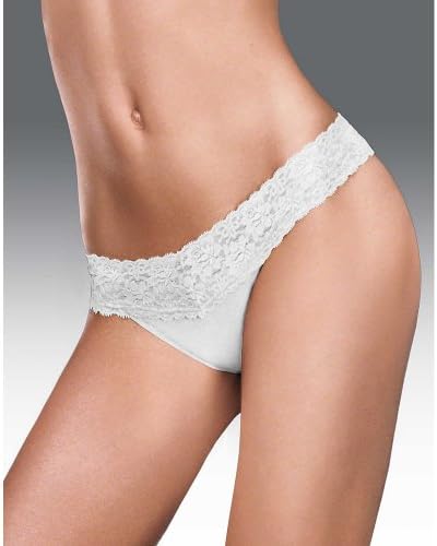 Maidenform 40156 Dream Thong with Lace S/M White