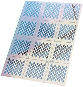 12 Tips/Sheet Mesh Pattern Nail Vinyls Easy Use Nail Art Manicure Stencil Stickers JV201