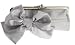 Danielle Steppin' Out Bow Clutch, Silver