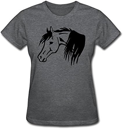 Tianbang Funny Arabian Horse Women's Tshirts Size XXL DeepHeather