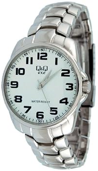 Q&Q #5294-204Y Men's Silver Tone Sports Analog Watch