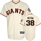 Brian Wilson Youth Jersey: San Francisco Giants #38 Home Youth Replica Jersey with 2010 World Series Champs Patch