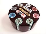 200 14 G Ultimate Poker Chips & Wooden Carousel Set