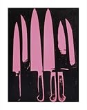 IMAGE OF Knives, c. 1981-82 (pink and black) Giclee Poster Print by Andy Warhol, 22x28