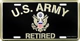 US Army Retired License Plate