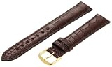 Hadley-Roma Men's MS2005RZ-180 18-mm Dark Brown Genuine Alligator Leather Watch Strap