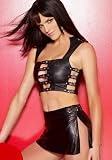 Side Slit Leather Mini Skirt
