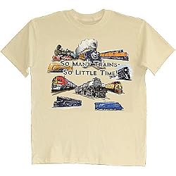 So Many Trains So Little Time - Locomotive Enthusiasts Beige T-Shirt