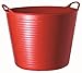 Red Gorilla Medium Flexible Plastic Tub, Toy Storage, Laundry, Gardening & More, 26 Liter/6.8 Gallon, Red