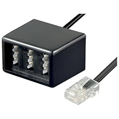 Wentronic Telefon Adapter (RJ45 Stecker auf TAE Buchsen NFN) schwarz