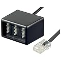 Wentronic Telefon Adapter (RJ45 Stecker auf TAE Buchsen NFN) schwarz