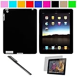 Premium Rubberized Protective Soft Silicone Skin Cover Case for Verizon Wireless New Apple iPad 2 (16GB, 32GB 64GB) 2nd Generation and AT&T Apple iPad 2nd Generation iPad 2 Wireless Tablet (Many Colors Available) + Anti-Glare Clear Screen Protector for Apple iPad 2 Tablet + Black Stylus Pen Compatible with Apple iPad 2, Black Premium Rubberized Protective Soft Silicone Skin Cover Case for Verizon Wireless New Apple iPad 2 (16GB, 32GB 64GB) 2nd Generation and AT&T Apple iPad 2nd Generation iPad 2 Wireless Tablet (Many Colors Available) + Anti-Glare Clear Screen Protector for Apple iPad 2 Tablet + Black Stylus Pen Compatible with Apple iPad 2, Black