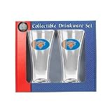 NBA New York Knicks Two Piece 16-Ounce Pilsner Glass Set