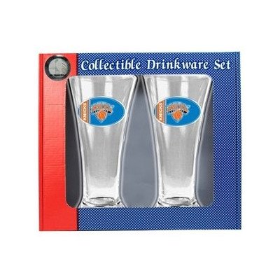NBA New York Knicks Two Piece 16-Ounce Pilsner Glass Set