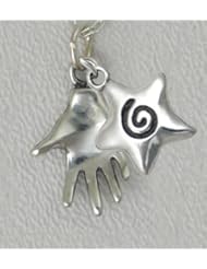 Reiki Star and Healing Hand Necklace in Sterling Silver...Why Be Ordinary