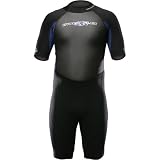 Hyperflex Wetsuits Mens Access 2.5mm Spring Suit,Black/Blue,Small