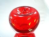 Murano Design Hand Blown Glass Art Ruby Crystal Apple Paperweight