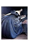 Althea Reading in Blue Dress Art Poster Print by John White Alexander, 11x17