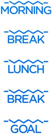 WATER GOALS (TM) By WaterMarks (TM) - Office Setting, DS001, Hydration Reminders, Water Bottle Decals, Custom or Standard Placement (Copyright) (Olympic Blue)