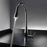 KWC 10.111.103.700 Stainless Steel Eve Single Handle Pullout Kitchen Faucet from the Eve Series 10.111.103.700