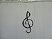 Treble Clef Music Note Large 20 Inch Metal Wall Art Black