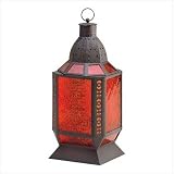 Amber Square Moroccan Lantern Set of 2 [Misc.]