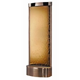 Serrano 90 Floor Fountain, Rear-mount with Bronze Mirror by Bluworld of Water