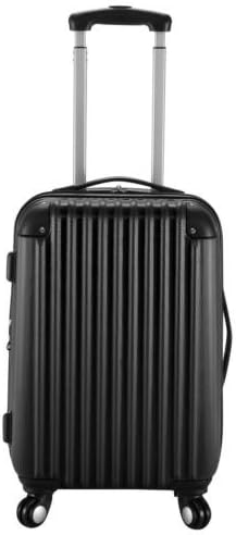 GLOBALWAY 20" Expandable ABS Carry On Luggage Travel Bag Trolley Suitcase Black