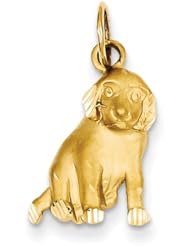 14k Yellow Gold Dog Charm