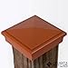 4x4 (Nominal) Cedar Color Pyramid Slim Profile Post Caps - with 10 Year Warranty - Free Shipping