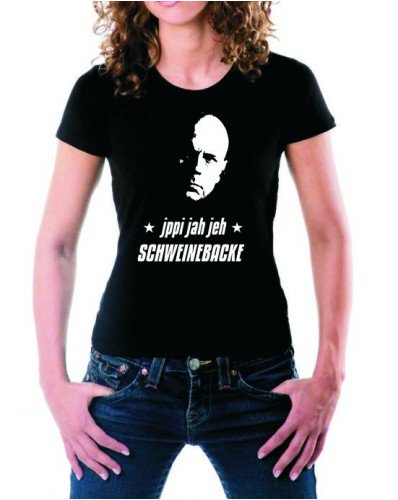 Bruce Willis SCHWEINEBACKE girly T-SHIRT aus STIRB LANGSAM