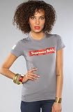 Married to the Mob The Queen B Tee in Slate,T-shirts for Women