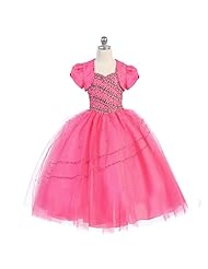 Girls Sequined Lace-Up Sweetheart 2015 Tulle Flower-Girl Dress 