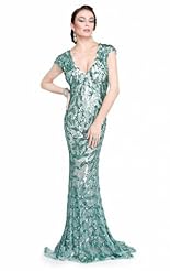 Chiffon/Taffeta/Tulle Crystal Beaded Sequined Lace Crystals Applique Bridesmaid Dress/Quinceanera Dress 