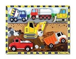 MELISSA & DOUG CONSTRUCTION WOODEN CHUNKY PUZZLE
