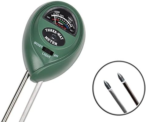 3-in-1 Soil Moisture Sensor Meter,Indoor &amp; Outdoor, PH Acidity Tester and Light Meter, Plant Tester,Great Tool For Gardener, Farm, Lawn,Garden (No Battery needed)
