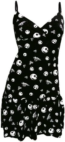 Rock Daddy DE Women's Nightmare Before Christmas Dress UK Size 8-10 White Print On Black