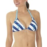 Xhilaration Striped Triangle Top - Blue/ White